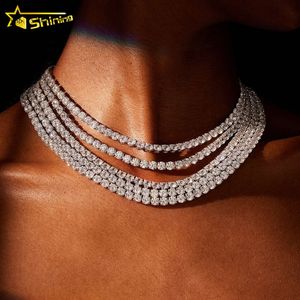 Fina smycken Hip Hop Sterling Sier VVS Moissanite Diamond Dropshipping Tennis Chain Armband Halsband för män Kvinnor