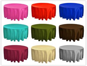 215215cm el Tablecloth Solid Round Satin Table Cloth For Christmas Wedding Party el Restaurant Banquet Decor from Nantong J3473509