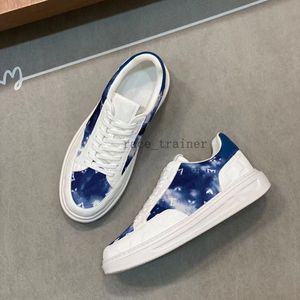 Designer Casual Shoes Beverly Hills Sneakers Men Calf Leather Trainers Rubber Platform Sneaker Damier Embossed Printing Trainer 5.14 02