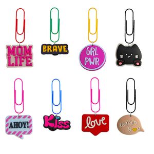 Other Desk Accessories Cartoon Text Paper Clips Bk Bookmarks For Nurse Cute Bookmark Colorf Office Supplies Gifts Teacher Book Markers Otfbp