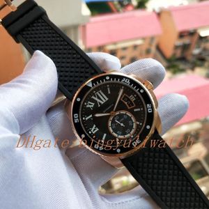 Factory New Men's Caliber De Series W7100052 Rose Gold Watch Super-Luminova Movimento Automático Esporte RESPOSTA Caixa original 281p