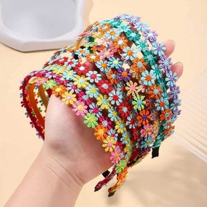 Hair Accessories Ins Daisy Colorful Circles Girls Exquisite Broken bangs Hair Band Childrens Daily Party Dressing Hair Accessories Gifts WX