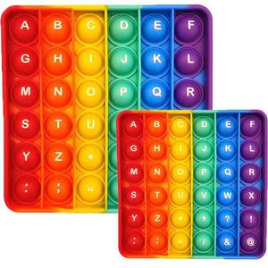 Inne zabawki Rainbow Fidget Letter A-Z drukowanie Push Bubble Press Netorsor Dorosły i dzieci alfabet numer edukacyjny zabawka