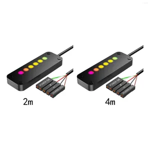 Компьютерные кабели ПК питание на кнопке с заменой кнопки Внешнее легко использование фитингов красочный эффект света с удлинительным кабелем