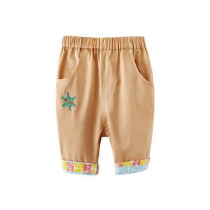 Trousers Summer Kids Pants Baby Girls Boys Casual Jeans Solid Loose Sports Pants Fashion Elastic Band Cute Breathable Shorts with Pockets d240517