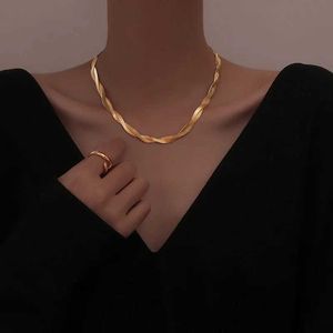 Pendant Necklaces 316L stainless steel 2023 new fashionable high-end jewelry fabric charm snake chain necklace and pendant J240516