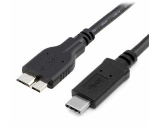 USBC USB 31 Typec Male Connector to USB30 Micro B 10pin MALE DATA CABLE for MacBookラップトップBlack and Hardisk4369828