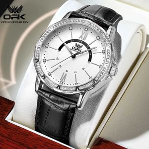 Нарученные часы Opk 8161 Новые мужские кварцевые часы Diamond 42 -мм большой циферблат