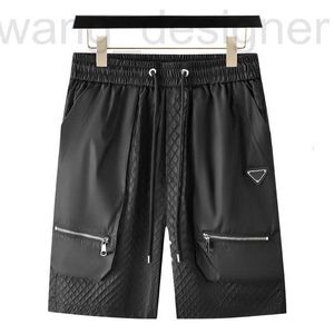 Herr shorts designer sommar europeisk mode märke ny triangel casual sports middle byxa ficka byxor 5/4 snabb torkning x6e2