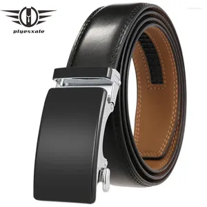 Belts Click Automatic Ratchet Buckle Belt For Men Adjustable Mens Genuine Leather Luxury Cowhide Strap Male Dress B299