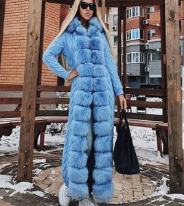 YOLOAgain women hooded fur cardigan sweater ladies real fur coat Xlong 120125 T2009089659152