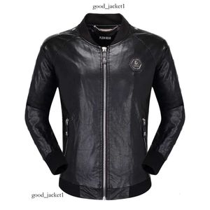 플레인 베어 겨울 가을 남자 코트 재킷 슬림 한 가짜 가죽 오토바이 PU FAUR Jackets 긴 슬리브 겉옷 코트 736