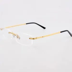 Frames de óculos de sol Frames Brand Vintage Rimless Titanium Reading Momen Men Men Glasses Frame Prescrição de Luxo de Luxo de Luxúria Optical de Luxúria