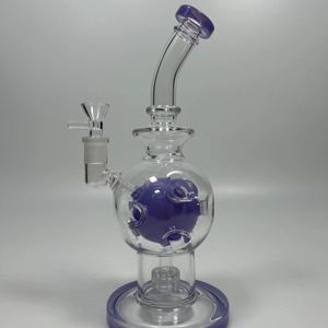 9.8インチ新しいガラスボンオリジナルFaberge Egg Water Pipe Recycler Bongsオイルリグダブガラスボン