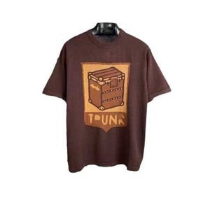 Camisetas masculinas Marca de designer 2024 Nova camiseta de algodão de malha Lin Junjie de mangas curtas para homens e mulheres compra versão da loja OKA0