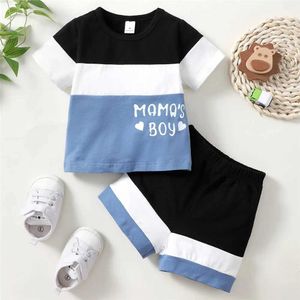 Clothing Sets 3-24Months Newborn Baby Boy 2PCS Clothes Set Short Sleeve T-Shirt + Short Pants Infant Boy Summer Sport Style Clothing Set Y240515