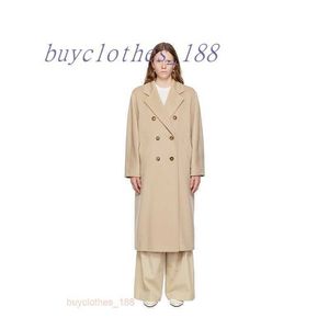 Kvinnorjackor Wool Blend Coats Designer Trench Coat 2024 Ny Spring Autumn Mid Length Korean Fashion Winter Clothes With Belt STSD