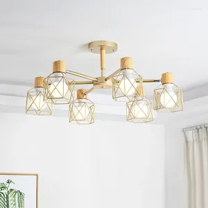 Luzes de teto Lâmpada LED vintage para sala de estar quarto cozinha madeira cor preta superfície monted luz suspensa