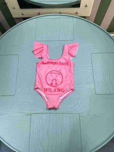 Marka dziewcząt stnie strojowe Summer Child Beach Bikini rozmiar 80-130 cm Złożone ramię projekt dzieci jednoczęściowe projektant kostiumów kąpielowych Dzieci