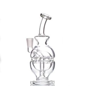 5.7インチ9インチFaberge Fab Egghookahs Glass Bongs Swiss Perclecycler Water Pipes Oil Rig Showerhead Percolator Dab Rigs無料船