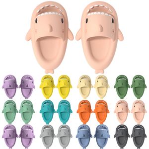 68 Mens Women Shark Summer Home Solid Color Couple Parents Outdoor Cool Indoor Household Funny Slippers GAI