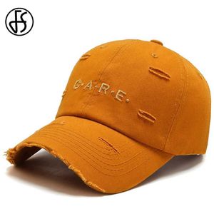 Ball Caps fs модный пурпурный апельсиновый бейсбол для мужчин Женщины лето изношенная шляпа HOLE HAT PITTER SPACK