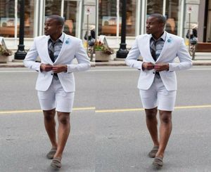 Casual White Mens Suits Notch Lapel Formalsedo Groom Blazer Spodnie dla mężczyzn Wedding Fit Fit Dinner 2pcs7329886