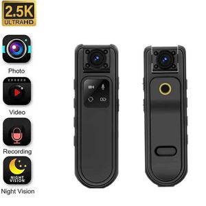 Sport Action Video Cameras 2.5K Body Camera Mini Camera med bakre redigering Night Vision Device Sports DV Car DVR Small Portable Ultra-High Definition Camera J240514