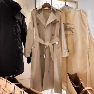 Women's Trench Coats designer BBR Double breasted Waterloo Windbreaker Ba Family Loose Jeon Chih hyun Same Style Coat PTCS