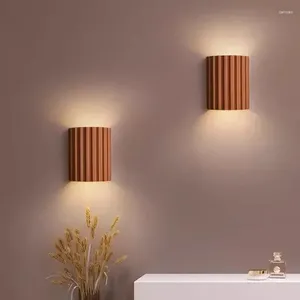 Wall Lamp LED Nordic Resin Bedroom Bedside Lights Creative Staircase Porch Aisle Living Room Home Decor Background Lightin