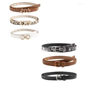 Belts 3Pcs Cowgirl Waist Chain Casual Buckle Classical Ceinture Skinny Lady Belt Simple Easy