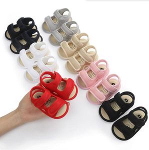 Baby Girl Boy Weiche Sandale für Frühlings- und Sommer atmungsaktiven weichen leichten Baumwoll Anti-Rutsch-Kleinkind Girl Schuhe
