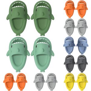 43 Mens Women Shark Summer Home Solid Color Couple Parents Outdoor Cool Indoor Household Funny Slippers GAI