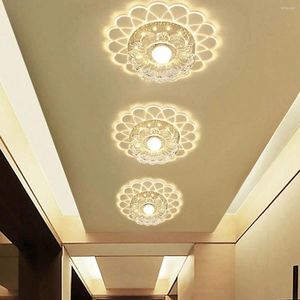 Lampki sufitowe 1PC 20 cm Nowoczesne kryształowe LED wewnątrz powierzchni montowanej oświetlenie Eleganckie korytarz korytarza życie