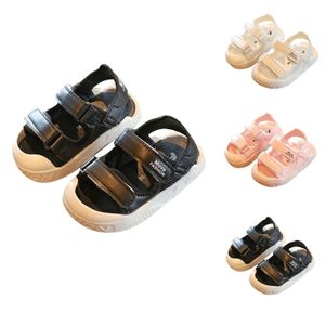 Verão respirável para crianças, sandálias de gladiadores meninas meninas sólidas cor macia sola alta sapatos altos infantil não deslizamento pré-caminhada 240517