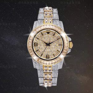 AAA CZ Bling Diamond Diamond's Men's Watch Ruolo 18k Gold Giove Oro Orologi da polso ghiacciato per uomini per uomini Ore orologi da polso impermeabile maschio 244Z 244Z