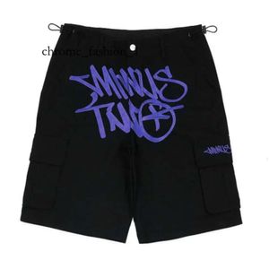 MINUSTWO CARGOMEN'S SHORTS HARAJUKUカジュアルルーズパンクロックストレートワイドレッグストリートウェアY2Kショートレトロストリートマイナストウパンツ