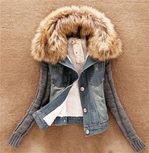 2019 Women Spring Denim Jacket Fur Fur Casual Overcoat Tops Tops Female Jeans Coat Y2001015671148