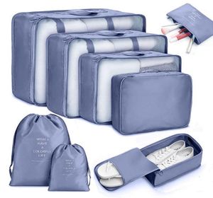 Storage Bags 68pcs Waterproof Travel Clothes Luggage Organizer Quilt Blanket Bag Suitcase Pouch Packing Cube6651217