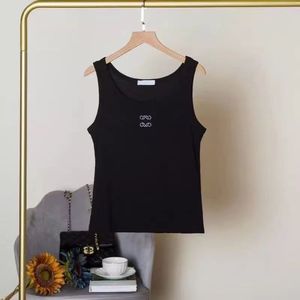 Damen T-Shirt Tanktop Top Tank Designer Top T-Shirts Frauen Strick T-Shirt Strick Sport Tanktops Schwarze weiße Frau Weste