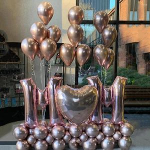 Decorazione per feste per la festa della mamma per la festa in oro rosa ghirlanda kit arco kit cuore forma elio love globos decorazioni di compleanno