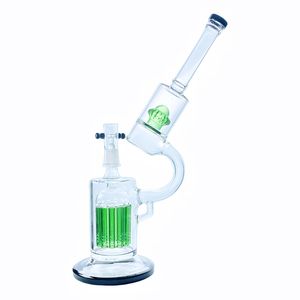 Hot Selling Clearance Microscope Bong Glass Water Pipe rökrör, med 2 Percs skålar 18 mm manliga leder 13 i