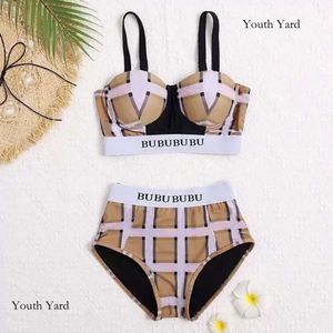 Designer Hot Sell Bikini Woman Sense Beach Swim Wear Summer Swim Suit Sexig Sling Strap Bur Design Mönster Plaid Swimsuit Högkvalitativ kvinnor 437