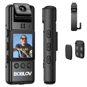 スポーツアクションビデオカメラボブロフA23フルHD 1080pミニナイトビジョンカメラ180回転ビデオレコーダーカメラ磁気クリップスモールカメラ警察カメラJ240514