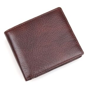 Code 186 Genuine Leather Fashion Men Wallet with Card Holders Photo Holder Man Purses High Quality 206h