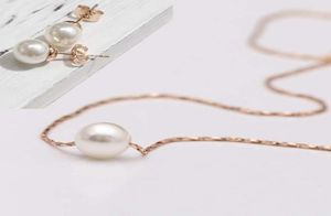 2015 Nowy naszyjnik i kolczyka mini wisiorek dla kobiet w 18 -karatowych złotych łańcuchach Naszyjniki i kolczyki biżuteria mody 8850906