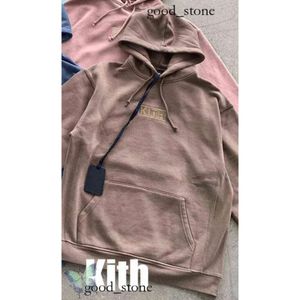 Kith Hoodie ricami con cappuccio essenziale nicchia di felpe da uomo da donna paura di shox con cappuccio di felpa di qualità all'interno di tag q3el shirt kith manica corta vintage 917