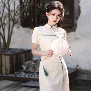 Vestido chinês de roupas étnicas para mulheres qipao renda cheongsams china verão elegante mini vestidos