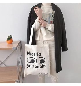 ショッピングバッグ女性肩のキャンバスバッグ韓国