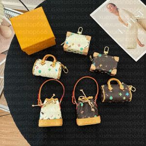 Luxury Brand Women Key Wallet Color Letter Graffiti Trunk POUCH Bags With Keychain Bucket Bags Mini Keepall Bags Purses Coin Purses Mens Bags Pendant Keychain Charms